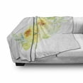 thumbnail image 3 of Garden Soft Flannel Fleece Throw Blanket, Nature Illustration with Watercolors Petals of the Spring Season, Cozy Plush for Indoor and Outdoor Use, 50" x 60", Pale Yellow Pale Green, by Ambesonne, 3 of 6