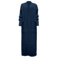 thumbnail image 3 of BODOAO Long Sweaters for Women Cardigan Open Front Long Sleeve Plus Size Chunky Cable Knit Duster Cardigans with Pockets Winter Coat Solid Color Loose Knit Sweater Outerwear Long Cardigan Navy 4Xl, 3 of 3