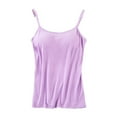 thumbnail image 5 of Women Vest Seamless Padded Slim Fit Solid Color Backless Elastic Summer Camis Tank Top Lady Bottoming Inner Outer Wear Bra Top, 5 of 8
