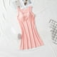 thumbnail image 1 of Camisón largo de algodón para mujer, con almohadilla para el pecho, holgado y cómodo, sin mangas, 1 of 8