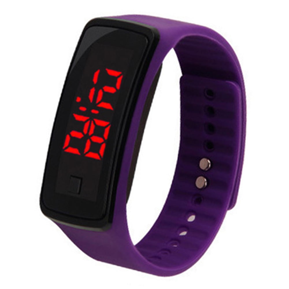 Led Digital Watch Led Sport Watch Led Watch Fashion Sporty Clasp Silicone Band Unisex Bracelet