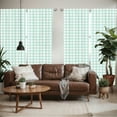 thumbnail image 2 of Ambesonne Aqua Window Curtains, Line Stripes Bold and Thin, Each 28" W x 84" L, Seafoam White, 2 of 5
