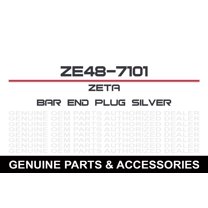 Zeta Silver 35mm O.D. Bar End Plugs (ZE48-7101)