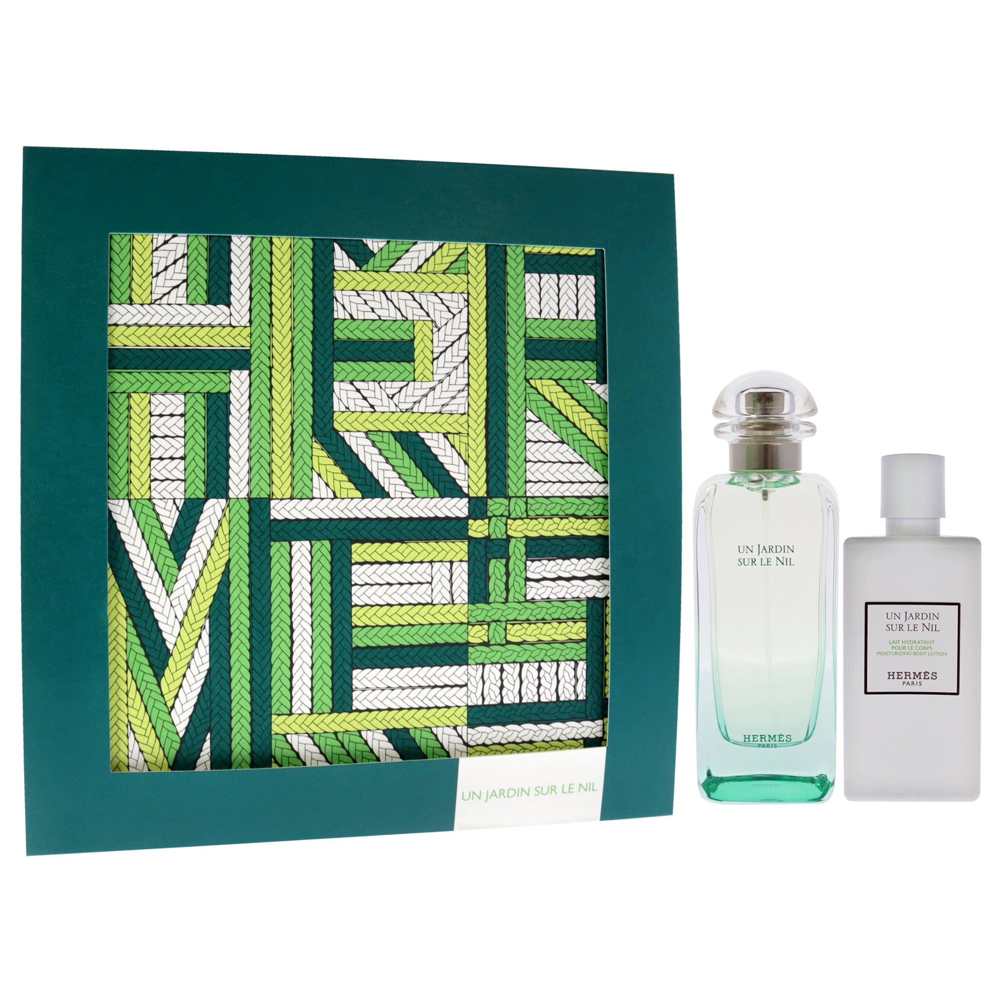 Hermes Un Jardin Sur Le Nil , 2 Pc Gift Set 3.4oz EDT Spray, 2.7oz