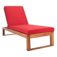 thumbnail image 2 of SAFAVIEH Solano Outdoor Patio Sunlounger, Natural/Red, 2 of 11