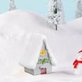 thumbnail image 5 of Beautynvta Christmas Plastic House Figurines, Miniature Christmas Tabletop Ornaments House Statue House Model for Christmas Holiday Home Party Decor, 1" x 1" x 1.7", Gray, 5 of 8
