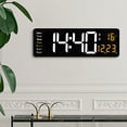 thumbnail image 2 of Wall Clock with Backlight - Large Screen, Remote Control, Simple Living Room Wall Mounted LED Alarm Clock - 1 Set for Home, 2 of 8