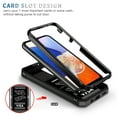thumbnail image 3 of ELEHOLD Rugged Case for Samsung Galaxy A14 5G,Heavy Duty Hybrid Camera Lens Protector 360° Rotation Ring Holder Card Slot Kickstand Function Anti-Slip Shockproof Armor Case,Black, 3 of 10