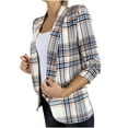 thumbnail image 2 of Puntoco Mujer Otoño e Invierno Moda Callejera Casual Manga Larga A Cuadros Traje Abrigo Liquidación Puntoco Puntoco-3484, 2 of 9