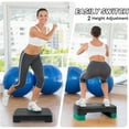 thumbnail image 6 of Fitvids 18" Workout Aerobic Stepper Platform, Adjustable Risers, Black/Green, 6 of 7