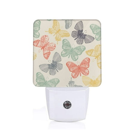 

Sigee Butterfly for Night Lights Plug into Wall Dusk to Dawn Sensor Warm White Led Night Light 0.5W for Kid Hallway