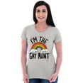 thumbnail image 4 of Cute Rainbow Proud LGBTQ Gay Auntie Women's Graphic T Shirt Tees Brisco Brands M, 4 of 5