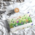 thumbnail image 5 of Rateoe Plants and Insects Pattern Decorative Pillow Case,Throw Pillow Covers,Plush Pillow Cover,Soft Pillow Case,Velvet Pillow Case-16"x24", 5 of 6