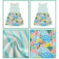 thumbnail image 3 of WIBACKER Toddler Girls Striped Summer Beach Sleeveless Dress Birthday Sundress Everyday Dresses for Kids, 3 of 9