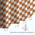 thumbnail image 6 of Orange and White Checkerboard Pattern Shower Curtain 72"x72" ,Bathroom Decorative Shower Curtains Set with 12 Hooks,Modern Waterproof Washable Shower Curtain, 6 of 6