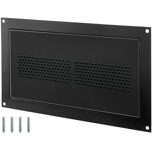 VEVOR Crawl Space Flood Vent, 8" Height x 16" Width Foundation Flood Vent, to Reduce Foundation Damage and Flood Risk, Black, Wall Mounted Flood Vent, for Crawl Spaces,Garages & Full Height Enclosures