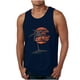 thumbnail image 1 of Hombres Casual Cuello Redondo Deportes Fitness Puesta de Sol Estampado Sin Mangas Camiseta Sin Mangas Pompotops  oipoqjl30692, 1 of 4