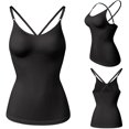 thumbnail image 3 of MISS MOLY Women Camisole with Built-in Bra Cup Strap Supportive Padded Tank Top Layering Cami Undershirt, 3 of 7