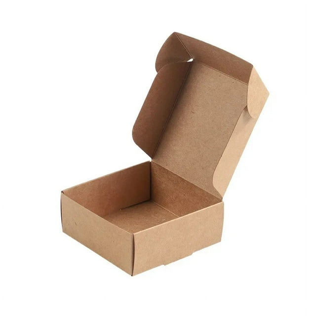 30pcs Black/White/Kraft Packaging Earring Jewlery Paper Box Gift Cardboard Box Jewelry Display Storage Packing Box brown 8.5x6x3cm-30pcs