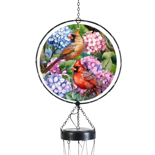 Briarwood Lane Perched Cardinals Illuminated Wind Chime