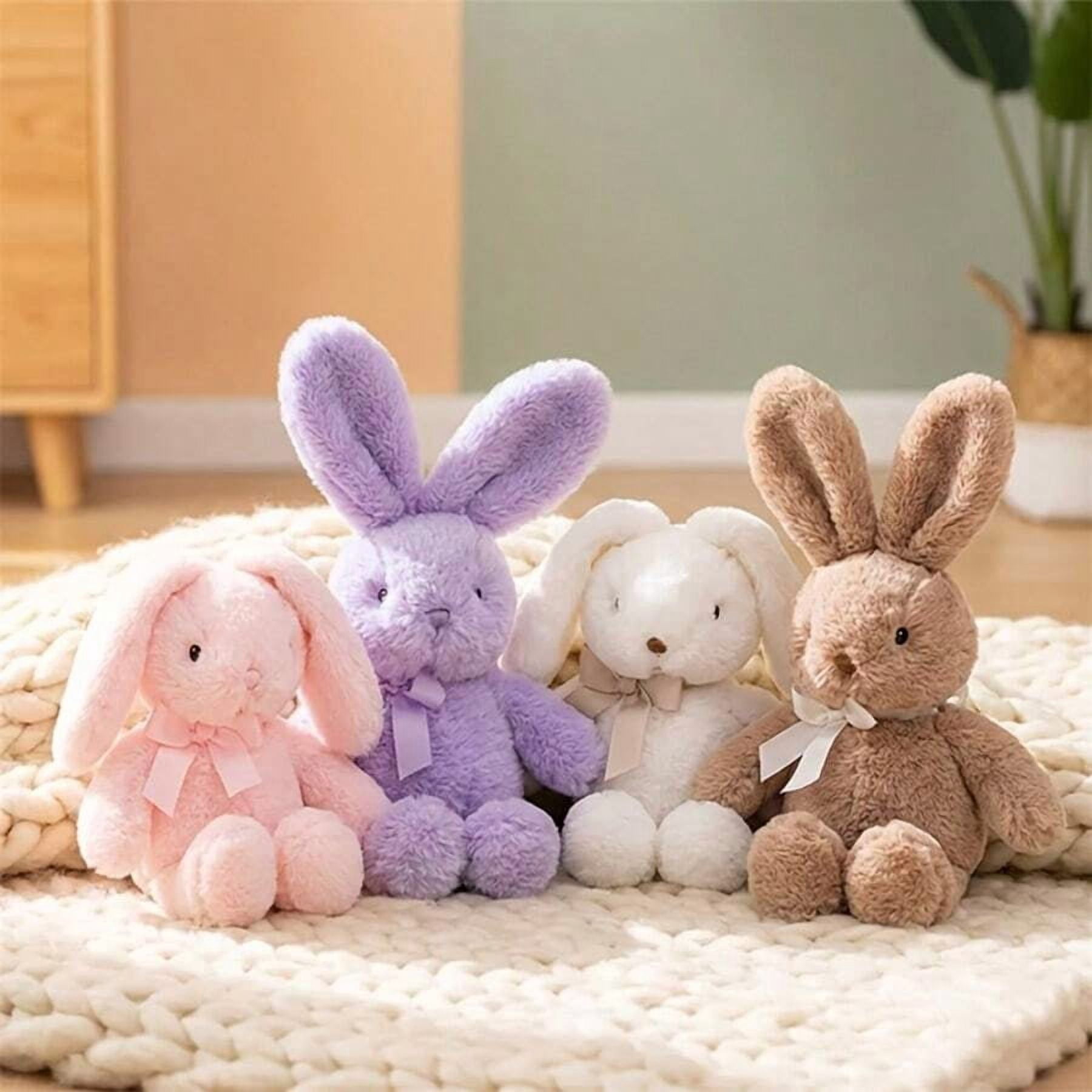 Soft Stuffed Bunny Plush Toy | Cute Lop Jimny Rabbit Doll With Long Ears, Polyester, Mixed Colors | Ideal For Nursery, Home, Bedroom Decor | Huggable Bedtime Companion, Travel Accessory