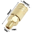 thumbnail image 3 of 1/4NPT Male Thread Pneumatic Fitting US Standard Quick Connector For Compressor, 3 of 9