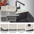 thumbnail image 4 of Sink Splash Guard Kitchen Gadgets - Silicone Faucet Handle Drip Catcher Tray Mat, Sink Protectors for Kitchen Sink, Water Splash Guard Behind Faucet as Dish Soap Sponge Holder for Kitchen Bathroom RV, 4 of 6