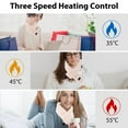 thumbnail image 4 of Heated Scarf 3 Heating Level Heated Neck Wrap Soft USB Heated Neck Scarf with Vibration Massage 4 Massage Mode Comfortable Neck Heating Pad Portable Heated Scarf Easy to Use for Men Women, 4 of 10