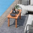 thumbnail image 4 of Costway 35.5" Wooden Coffee Table with Slatted Tabletop Rectangular Outside Table for Deck, 4 of 10
