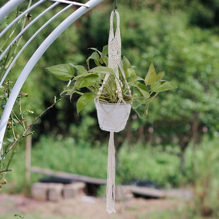 Miumaeov Handmade Hanging Planters/Plant Hangers Cotton Rope/Flower Pot Net Pockets Gift