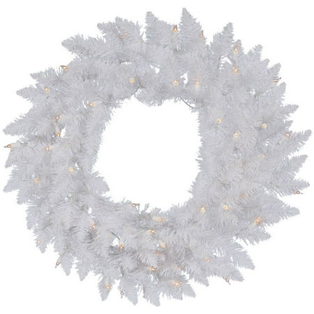 Vickerman 48" Sparkle White Wreath 100LED White
