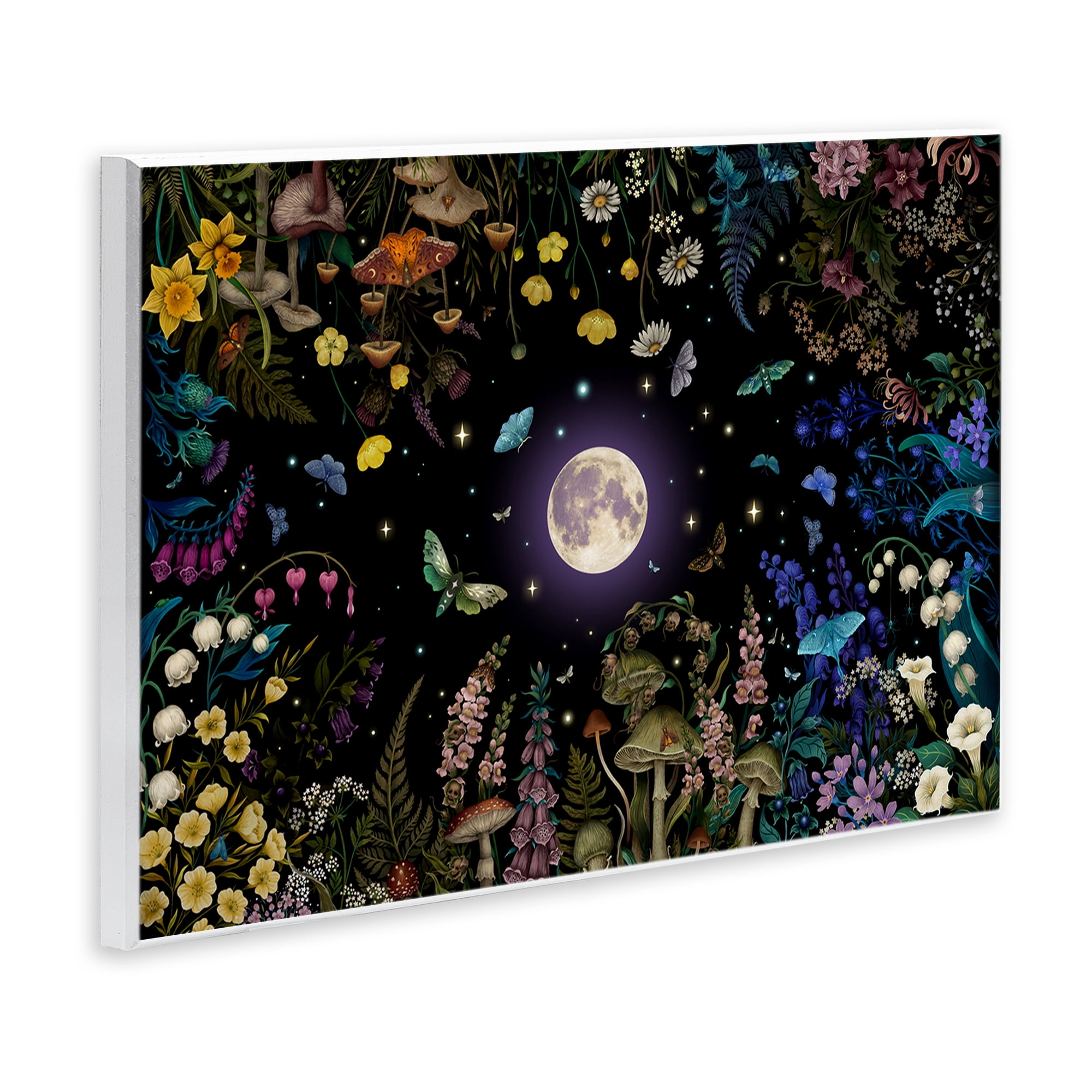 Stupell Industries Night Garden with Moth Wall Plaque Art, design by Episodic Drawings
