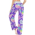 thumbnail image 5 of Women Pajama Pants Lounge Pants Long Stretch Comfy Sleepwear Rainbow Unicorn Ice Cream, 5 of 7
