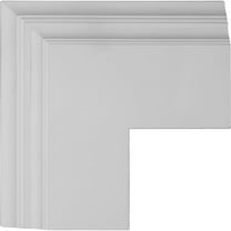 Ekena Millwork 14"W x 4"P x 14"L Perimeter Outside Corner for 8" Deluxe Coffered Ceiling System (Kit)