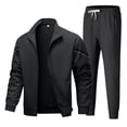 thumbnail image 2 of Men’s Two Piece Tracksuit Set with Zipper Jacket and Drawstring Pants Athletic Full Sleeve Top and Bottom Sportswear Outfit, 2 of 4