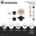 thumbnail image 4 of Kingston Brass BSFK4267BN Watercourse 4-Inch Brass Square Grid Shower Drain with Flange in Brushed Nickel, 4 of 5
