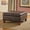 Brown, variant on HomePop Transitional Faux Leather Storage Ottoman in Brown Finish