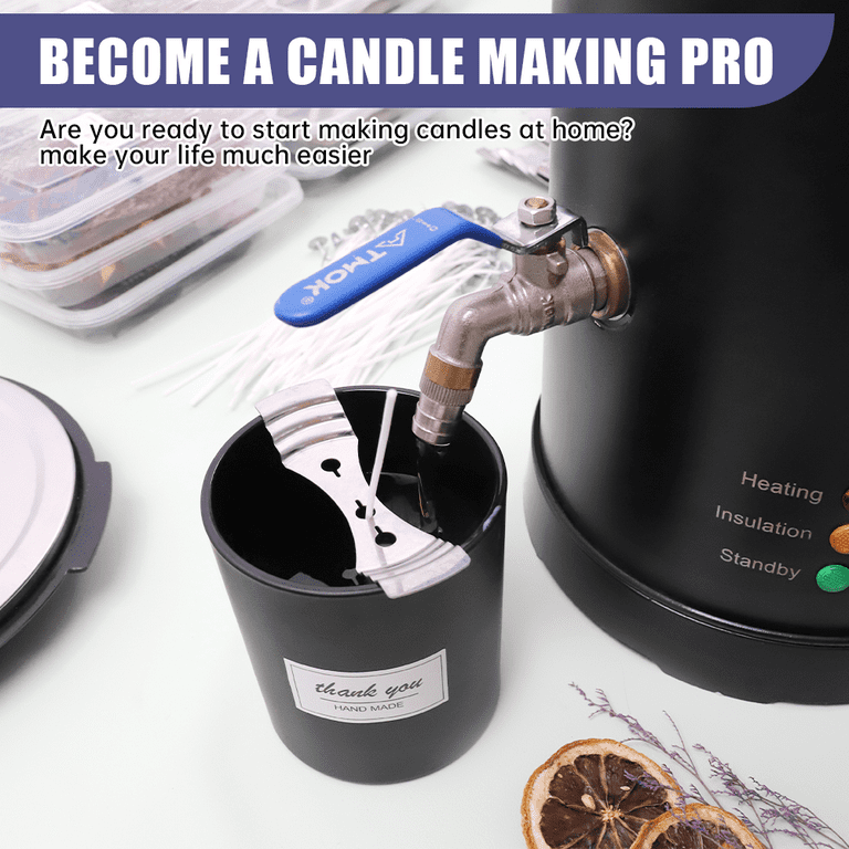  TCFUNDY Wax Melter for Candle Making, 8 Qts Electric Wax  Melting Pot with Pour Spout and Temperature Controller, Digital Temperature  Display, Fast Melting Candle Maker