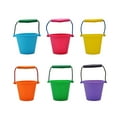 thumbnail image 3 of EeaseMX Cubo plegable portátil de silicona multifunción para agua, juguetes para niños para playa, baño y exteriores (azul, asa de color aleatorio), 3 of 7