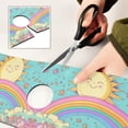 thumbnail image 6 of Yayeee Faucet Mat for Kitchen Sink 14.7" Diatomite Long Splash Guard Pad, Retro Blue Rainbow, 2 Pack, 6 of 7