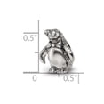 thumbnail image 2 of 925 Sterling Silver Polished Oxidized Reflections Penguin Bead Charm 12.73x11.82mm Wide Pendant Necklace for Women, 2 of 2