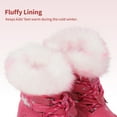 thumbnail image 4 of DREAM PAIRS Boys Girls Toddler Snow Boots Slip Resistant Faux Fur Lined Mid Calf Little Kids Winter Shoes SDSB2221K ROSE RED Size 5T, 4 of 5