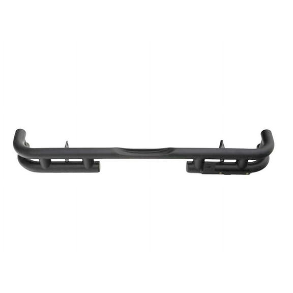 Rampage by RealTruck Rear Double Tube Bumper for Jeep Wrangler JK | Steel, Black | 88648 | Compatible with 2007 - 2018 Jeep Wrangler JK