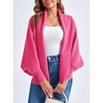 thumbnail image 2 of Autumn/ Winter Open Front Casual Solid Color Women's Loose Knitted Cardigan, 2 of 6