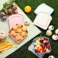 thumbnail image 7 of Vorkoi Girls Sandwich Box Practical Plastic Reusable Lunch Bags & Boxes 4 Count, 7 of 7