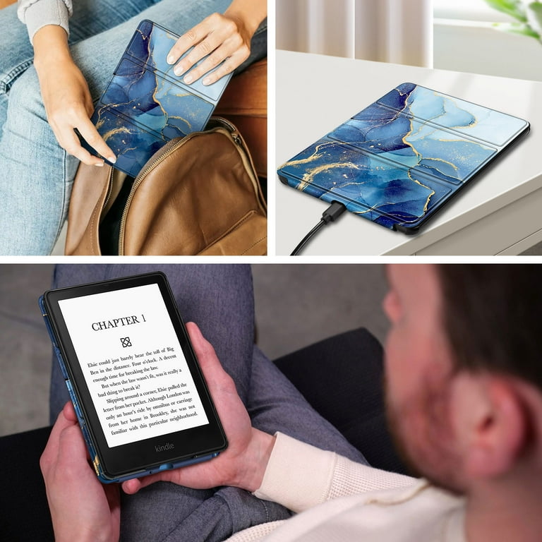 Fintie Trifold 2021) Stand (11th Marble Generation Auto Kindle Kindle Edition Signature Wake/Sleep, for Slim Shell Ocean and Cover Paperwhite Lightweight Paperwhite 6.8\