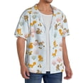 thumbnail image 4 of Honeii 's Squirrel In The Forest for men's short-sleeved button-up collared shirt featuring a pocket, perfect for beach vacations, and travel adventures., 4 of 5