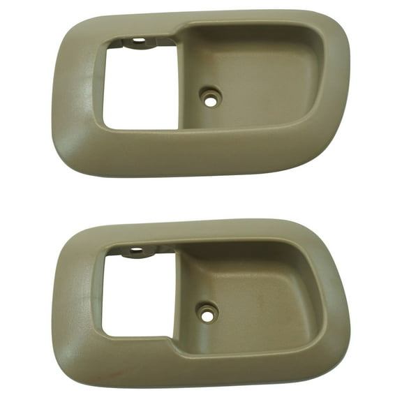 TRQ 2pc Interior Door Handle Bezel Set Tan LH RH Sides for 98-03 Toyota Sienna DHA31404