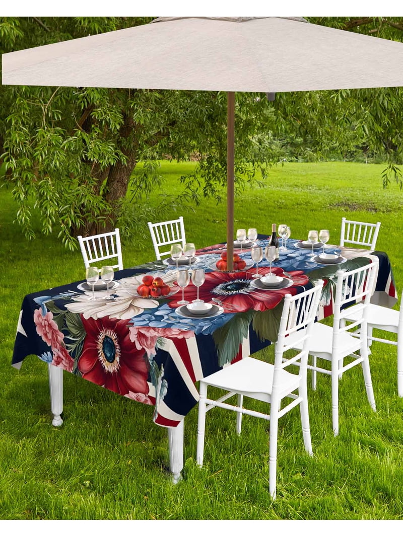 120 in patio table covers with umbrella hole Buwuta Outdoor Tablecloth Waterproof Round Fitted Tablecloth with Elastic Zippered Wipeable Cloth Round Cover for Picnic, Patio,Garden Fits to 40