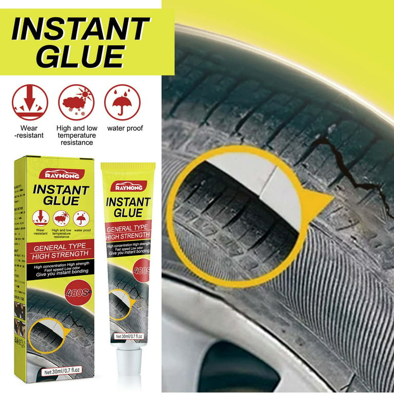 Generic ELEpure 480s Black Strong Adhesive Car Rubber Repair Tire Glue Leather  Glue Car Window Speaker Seal Tire Repair Glue 20g